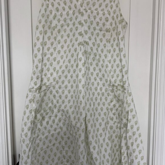 Tulip Brand Cotton XL 100% Summer Dress Green India Print Lightweight Sleeveless - Picture 3 of 6